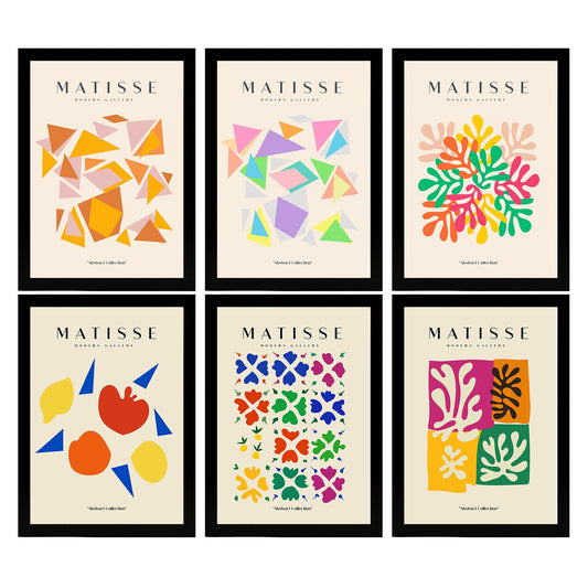 Nacnic Set de 6 Láminas Artísticas Abstractas de Matisse para Decoración de Interiores