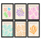 Set de 6 Láminas Artísticas de Matisse en Colores Pastel de Nacnic