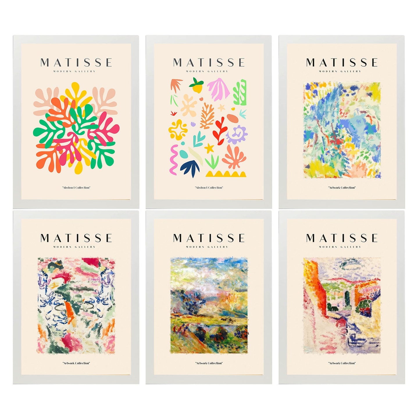 Set de 6 Láminas Artísticas de Matisse Modelo Paisajes Nacnic para Decoración de Interiores