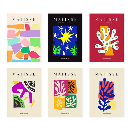 Nacnic Set de 6 Láminas Artísticas de Matisse Modelo Provocativo en Diseño Moderno