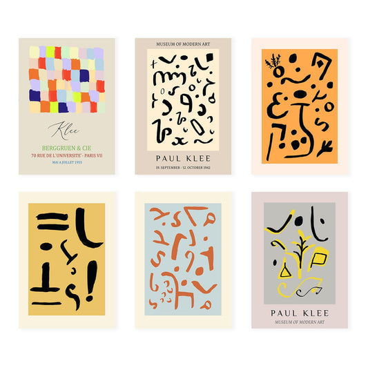 Nacnic Set de 6 Láminas Artísticas de Paul Klee, Colección de Surrealismo y Expresionismo