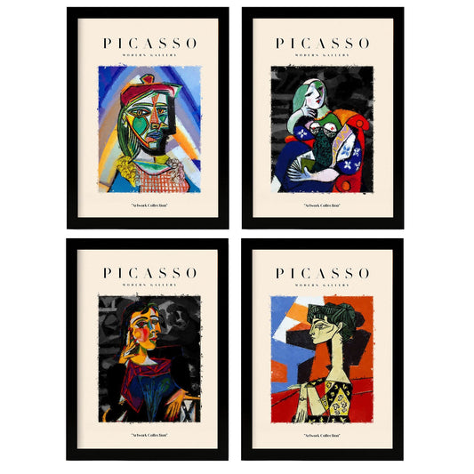 Nacnic Set of 4 Picasso Collection of Grief.-Artwork-Nacnic-Nacnic Estudio SL