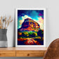 Nacnic Sigiriya Rock Fortress Dambulla Sri Lanka Oil Painti. Estampados de arte de pared estético para el diseño de dormitorio o sala de estar.-Artwork-Nacnic-Nacnic Estudio SL