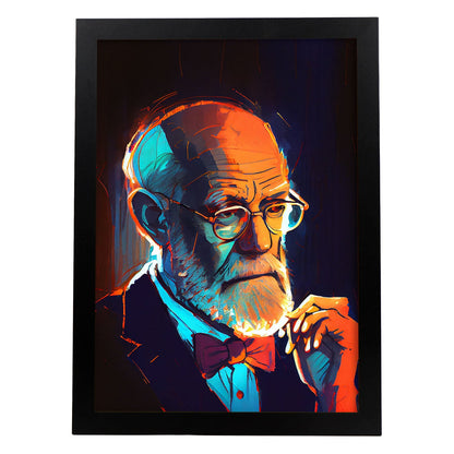 Nacnic Sigmund Freud preguntándose sobre el feminismo Pixar Style d. Estampados de arte de pared estético para el diseño de dormitorio o sala de estar.-Artwork-Nacnic-A4-Sin marco-Nacnic Estudio SL