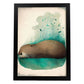 Nacnic Sleeping Fluffy Otter Precisionism Style. Estampados de arte de pared estético para el diseño de dormitorio o sala de estar.-Artwork-Nacnic-Nacnic Estudio SL