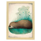 Nacnic Sleeping Fluffy Otter Precisionism Style. Estampados de arte de pared estético para el diseño de dormitorio o sala de estar.-Artwork-Nacnic-Nacnic Estudio SL