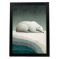 Nacnic Sleeping Fluffy Polar Bear Precisionism. Estampados de arte de pared estético para el diseño de dormitorio o sala de estar.-Artwork-Nacnic-A4-Sin marco-Nacnic Estudio SL