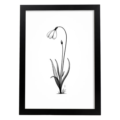 Lámina Nacnic Arte Minimalista Línea Snowdrop_2