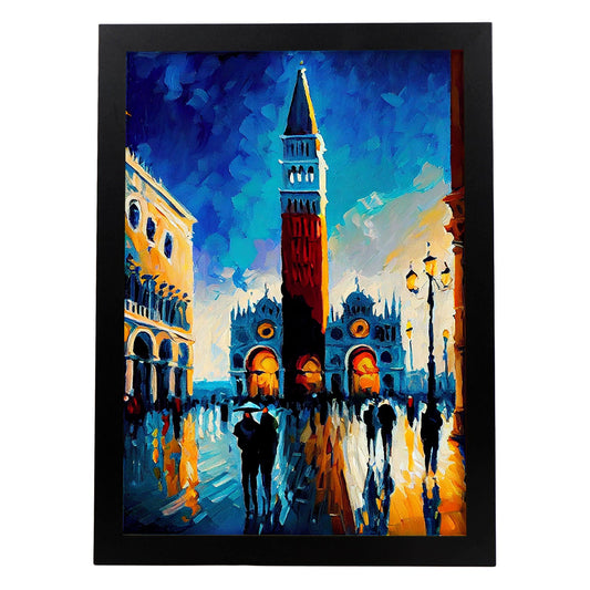Nacnic St. Marks cuadrado Venecia Venecia Italia Pintura al óleo Str.-Artwork-Nacnic-A4-Sin marco-Nacnic Estudio SL