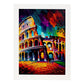 Nacnic The Colosseum Roma Italia Cepillo de pintura al óleo. Estampados de arte de pared estético para el diseño de dormitorio o sala de estar.-Artwork-Nacnic-A4-Marco Blanco-Nacnic Estudio SL