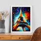 Nacnic the Eiffel Tower Paris Francia Pintura al óleo Str. Estampados de arte de pared estético para el diseño de dormitorio o sala de estar.-Artwork-Nacnic-Nacnic Estudio SL