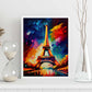 Nacnic the Eiffel Tower Paris Francia Pintura al óleo Str. Estampados de arte de pared estético para el diseño de dormitorio o sala de estar.-Artwork-Nacnic-Nacnic Estudio SL