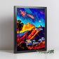 Nacnic The Hollywood Sign Los Angeles California USA Oil Pa. Estampados de arte de pared estético para el diseño de dormitorio o sala de estar.-Artwork-Nacnic-Nacnic Estudio SL