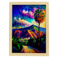 Nacnic The Hollywood Sign Los Angeles California USA Oil Pa. Estampados de arte de pared estético para el diseño de dormitorio o sala de estar.-Artwork-Nacnic-A4-Marco Madera clara-Nacnic Estudio SL