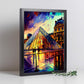 Nacnic The Louvre Paris France Pintura al óleo de pinceladas cinceles c. Estampados de arte de pared estético para el diseño de dormitorio o sala de estar.-Artwork-Nacnic-Nacnic Estudio SL