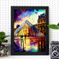 Nacnic The Louvre Paris France Pintura al óleo de pinceladas cinceles c. Estampados de arte de pared estético para el diseño de dormitorio o sala de estar.-Artwork-Nacnic-Nacnic Estudio SL
