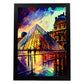 Nacnic The Louvre Paris France Pintura al óleo de pinceladas cinceles c. Estampados de arte de pared estético para el diseño de dormitorio o sala de estar.-Artwork-Nacnic-A4-Sin marco-Nacnic Estudio SL