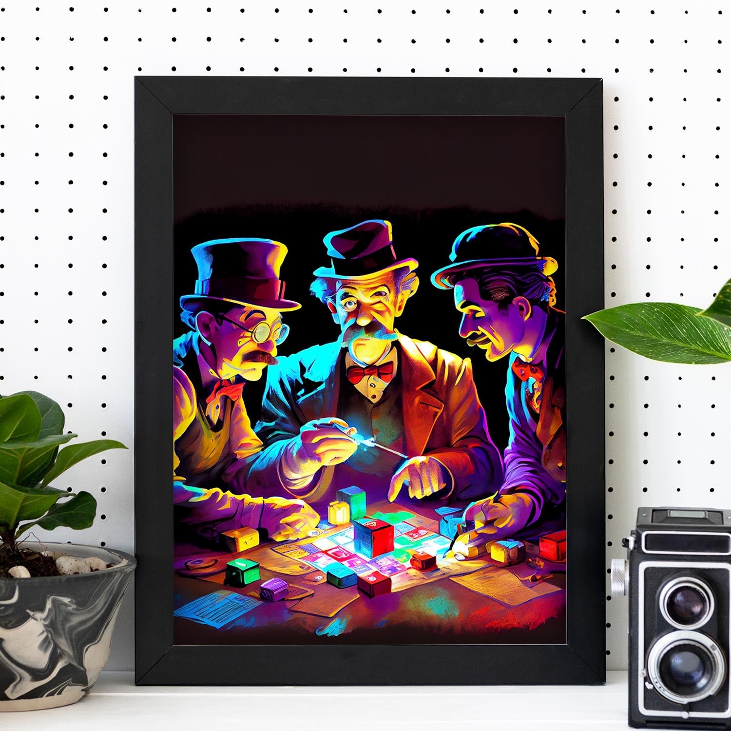 Nacnic The Marx Brothers interpretando a Monopoly Pixar Style Dynam. Estampados de arte de pared estético para el diseño de dormitorio o sala de estar.-Artwork-Nacnic-Nacnic Estudio SL