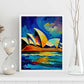 Nacnic The Sydney Opera House Sydney Australia Pintura al óleo. Estampados de arte de pared estético para el diseño de dormitorio o sala de estar.-Artwork-Nacnic-Nacnic Estudio SL