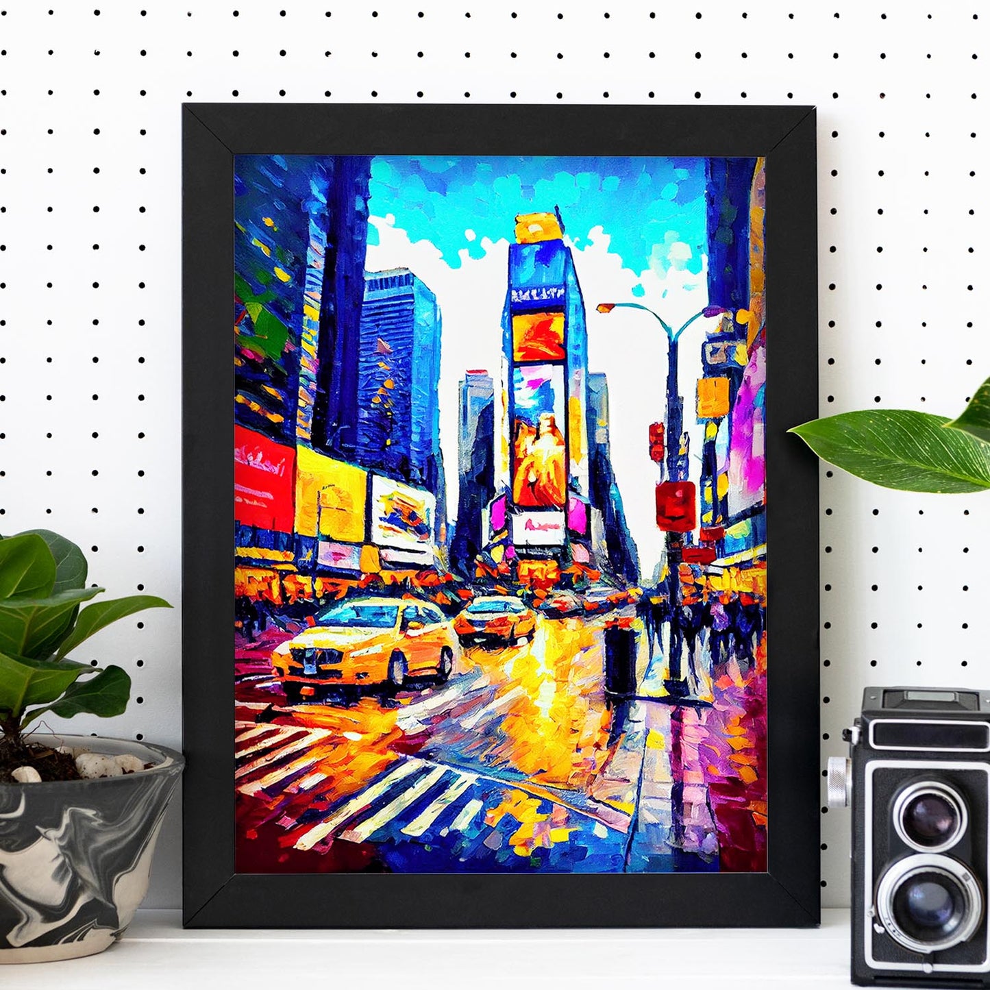 Nacnic Times Square NYC New York USA Pintura al óleo Str. Estampados de arte de pared estético para el diseño de dormitorio o sala de estar.-Artwork-Nacnic-Nacnic Estudio SL