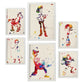 Set de 6 láminas estilo acuarela con personajes de Toy Story en colores vivos para habitación infantil o sala de juegos, 2 grandes y 4 medianos