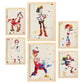 Set de 6 láminas estilo acuarela con personajes de Toy Story en colores vivos para habitación infantil o sala de juegos, 2 grandes y 4 medianos