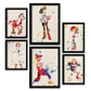 Set de 6 láminas estilo acuarela con personajes de Toy Story en colores vivos para habitación infantil o sala de juegos, 2 grandes y 4 medianos