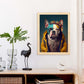 Nacnic un bulldog tipo perro vestido con ropa de ropa humana. Estampados de arte de pared estético para el diseño de dormitorio o sala de estar.-Artwork-Nacnic-Nacnic Estudio SL