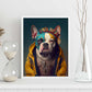 Nacnic un bulldog tipo perro vestido con ropa de ropa humana. Estampados de arte de pared estético para el diseño de dormitorio o sala de estar.-Artwork-Nacnic-Nacnic Estudio SL
