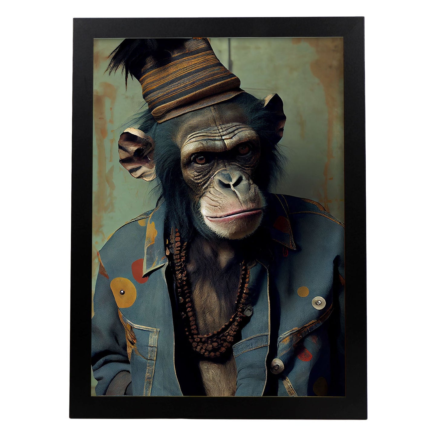 Nacnic Un chimpancé que se vestía con ropa humana. Estampados de arte de pared estético para el diseño de dormitorio o sala de estar.-Artwork-Nacnic-A4-Sin marco-Nacnic Estudio SL