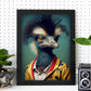 Nacnic Un emu vestido con ropa humana pequeña Smiljean. Estampados de arte de pared estético para el diseño de dormitorio o sala de estar.-Artwork-Nacnic-Nacnic Estudio SL