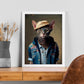 Nacnic, un gato, Singapura, vestido con ropa humana. Estampados de arte de pared estético para el diseño de dormitorio o sala de estar.-Artwork-Nacnic-Nacnic Estudio SL