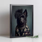 Nacnic, un perro de oveja belga tipo perro vestido con cl. Estampados de arte de pared estético para el diseño de dormitorio o sala de estar.-Artwork-Nacnic-Nacnic Estudio SL