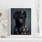 Nacnic, un perro de oveja belga tipo perro vestido con cl. Estampados de arte de pared estético para el diseño de dormitorio o sala de estar.-Artwork-Nacnic-Nacnic Estudio SL