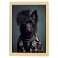 Nacnic, un perro de oveja belga tipo perro vestido con cl. Estampados de arte de pared estético para el diseño de dormitorio o sala de estar.-Artwork-Nacnic-A4-Marco Madera clara-Nacnic Estudio SL