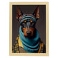 Nacnic, un perro de perro Doberman Pinscher disfrazado de humanos. Estampados de arte de pared estético para el diseño de dormitorio o sala de estar.-Artwork-Nacnic-A4-Marco Madera clara-Nacnic Estudio SL