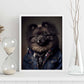 Nacnic, un perro Keeshond de tipo perro vestido con ropa humana. Estampados de arte de pared estético para el diseño de dormitorio o sala de estar.-Artwork-Nacnic-Nacnic Estudio SL