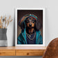 Nacnic un perro salchicha tipo perro vestido con ropa humana t. Estampados de arte de pared estético para el diseño de dormitorio o sala de estar.-Artwork-Nacnic-Nacnic Estudio SL