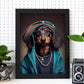 Nacnic un perro salchicha tipo perro vestido con ropa humana t. Estampados de arte de pared estético para el diseño de dormitorio o sala de estar.-Artwork-Nacnic-Nacnic Estudio SL