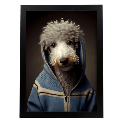 Nacnic Un perro Terrier de tipo perro vestido de humano. Estampados de arte de pared estético para el diseño de dormitorio o sala de estar.-Artwork-Nacnic-A3-Sin marco-Nacnic Estudio SL