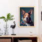 Nacnic Un perro tipo Basenji vestido con ropa de ropa humana. Estampados de arte de pared estético para el diseño de dormitorio o sala de estar.-Artwork-Nacnic-Nacnic Estudio SL