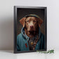 Nacnic, un perro tipo Chesapeake Bay Retriever, vestido con. Estampados de arte de pared estético para el diseño de dormitorio o sala de estar.-Artwork-Nacnic-Nacnic Estudio SL
