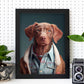 Nacnic, un perro tipo Chesapeake Bay Retriever, vestido con. Estampados de arte de pared estético para el diseño de dormitorio o sala de estar.-Artwork-Nacnic-Nacnic Estudio SL