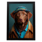 Nacnic Un perro Tipo Doberman Pinscher vestido con humano c. Estampados de arte de pared estético para el diseño de dormitorio o sala de estar.-Artwork-Nacnic-A4-Sin marco-Nacnic Estudio SL