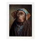 Nacnic un perro tipo perro Chesapeake Bay Retriever vestido 1. estampados de arte estético de pared para el diseño de dormitorio o sala de estar.-Artwork-Nacnic-A4-Marco Blanco-Nacnic Estudio SL