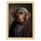 Nacnic un perro tipo perro Chesapeake Bay Retriever vestido 1. estampados de arte estético de pared para el diseño de dormitorio o sala de estar.-Artwork-Nacnic-A4-Marco Madera clara-Nacnic Estudio SL