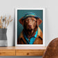 Nacnic un perro tipo perro Chesapeake Bay Retriever vestido 2. estampados de arte estético de pared para el diseño de dormitorio o sala de estar.-Artwork-Nacnic-Nacnic Estudio SL