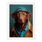 Nacnic un perro tipo perro Chesapeake Bay Retriever vestido 2. estampados de arte estético de pared para el diseño de dormitorio o sala de estar.-Artwork-Nacnic-A4-Marco Blanco-Nacnic Estudio SL