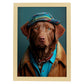 Nacnic un perro tipo perro Chesapeake Bay Retriever vestido 2. estampados de arte estético de pared para el diseño de dormitorio o sala de estar.-Artwork-Nacnic-A4-Marco Madera clara-Nacnic Estudio SL