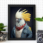 Nacnic una cacatúa vestida con ropa humana pequeña sonrisa. Estampados de arte de pared estético para el diseño de dormitorio o sala de estar.-Artwork-Nacnic-Nacnic Estudio SL